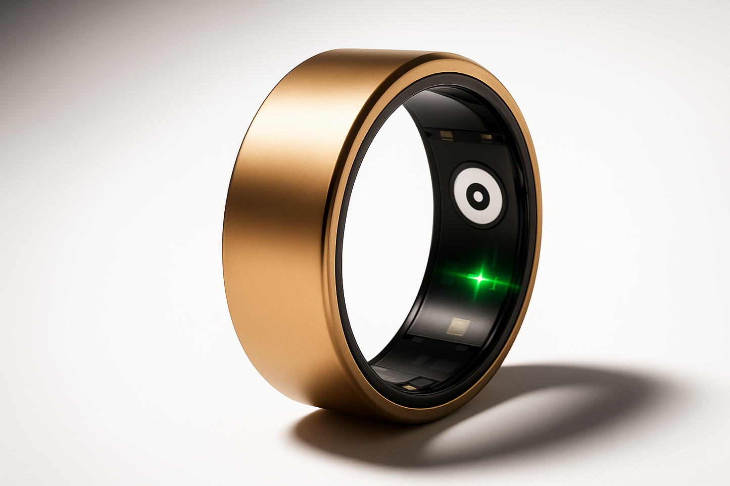 Gold Ring - Three-Quarter View with LED